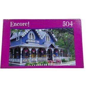 Mega Encore! 504-Piece Puzzle Gingerbread House Pink Box New Sealed 2007